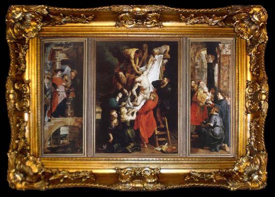 framed  Peter Paul Rubens descent from the cross, ta009-2
